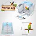 Small Bird Carrier, Large Window Travel Cage with Stand and Easy Clean Tray for Parrot Parakeet Cockatiels, Lightweight 