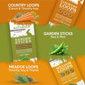Supreme Naturals Rabbit Treats, Meadow Loops for Rabbits, Country Loops & Garden Sticks with Bunny Chew Toys (Grass Ball
