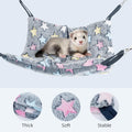 Niteangel Hanging Hammock Nap Sack Swing Bag Pet Sleeper for Ferret Rat Sugar Glider and Other Small Animals (Cream, Sta