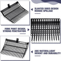Lasnten Manure Fork Replacement Head, 18 Tines Pitchfork Head with Screws and Nuts, Horse Manure Rake for Picking up Gra