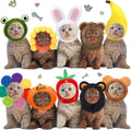Reginary 10 Pcs Cat Hat Adjustable Animal Fruit Pet Headwear