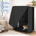 ExploreLand Breathable Catio Cover,Blackout Cat cage Cover for Pets' Good Night &Sunshade,36" L x 24" W x 50" H,Fits for Amazon Basics Cat Cage(Cover Only)