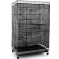 Shappy Large Bird Cage Seed Catcher,Bird Cage Cover Net Skirt Guard,Adjustable Soft Airy Mesh Net for Parrot Parakeet Macaw(59.8 x 39.4 Inch/ 152 x 100 cm,Black)