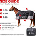 Equoray Horse Rug Fly Sheet Waterproof Rainproof Mosquito Repellent Breathable Turnout Blanket for Horses Spring or Mild