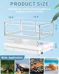 GOZILLA Small Turtle Tank Kit(Tank+Lamp+Filter), Acrylic Turtle Starter Kit with Adjustable Lamp, Reptile Habitat and Te