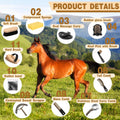 Abbylike 12 Piece Horse Grooming Kit with Organizer Tote Bag Brush Sets for Derby Day Show Horses Professional Tools for