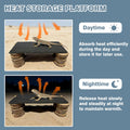 Bearded Dragon Basking Rock Platform with Wooden Pile,Natural Slate Stone Rocks Basking Platform,Habitat Hideouts Hide C