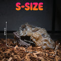 Reptile Hide Rock Cave, Small Resin Corner Hideout for Juvenile Leopard Geckos, Small Geckos, Small Lizards & Juvenile S