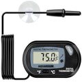 Simple Deluxe LCD Digital Aquarium Thermometer, Reptile Fish Tank Water Terrarium Temperature with Suction Cup for Turtl