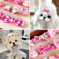 10pcs Blush Pink Dog Hair Clips 10pcs Colorful Rubber Bands Small Dog Bows Cute Pet Grooming Accessories Alligator Clips Stay In Hair Barrettes Hairpin Pet Headdress Yorkie Puppy Maltese Girls Dogs