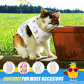 4 Pieces Cat Recovery Suits Body Wraps Breathable Kittens Recovery Clothes for Cats Small Dogs Abdominal Weaning(Banana,