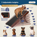Dog Ramp for Couch – Non-Slip, Sturdy Build Foldable Wooden Dog Ramp – Supports up to 200 lbs – 7 Adjustable Heights (14