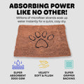 Dog Gone Smart Dirty Dog Doormat - Fast Drying Rug - Brown, 35 x 26 in