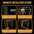 Jumping Spider Enclosure Kit, Pre-Assembled Acrylic Spider Enclosure with Magnetic Door, Clear Spider Terrarium Habitat 