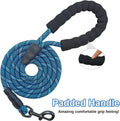 MayPaw Heavy Duty Rope Dog Leash, 3/6/8/10/12/15/20/30 FT Nylon Pet Leash, Soft Padded Handle Thick Lead Leashes for Lar