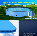 Jecoo Dog Pool for Large Dogs Kiddie Pool Hard Plastic Foldable Dog Bathing Tub Portable Outside Kids Swimming for Pets and Dogs Outdoor Backyard