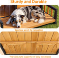 RUNSHED Large Outdoor Dog House W/Elevated Floor, Easy Assembly 39"