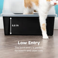IRIS USA XX-Large High Sided Cat Litter Box, Scatter Shield