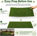 Artificial Grass Mat for Reptile Habitats, 23.6 x 12.6 in Replacement Grass Pad for Turtle Basking Platforms, Terrariums