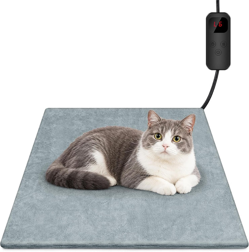 Verla Pet Heating Pad for Cats & Dogs with Timer, 6 Heat Levels