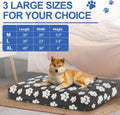 BALAPET Dog Bed Covers,Waterproof Dog Bed Cover Pet Bed Cover with Lovely Dog Paw Print and Double-Sided Usable Design,Replacement Machine Washable, Cover Only(Dark Gray,40 * 30 * 4in)