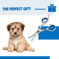 Laazar Straight Dog Grooming Scissors - Comfortable Around The Eyes Cat & Dog Scissors | Blunt Dog Trimming Scissors| Pr