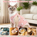 2 Pack Cat Recovery Suit Breathable Cat Onesie for Cats After Surgery Female Kitten Recovery Suit for Spay Abdominal Wou