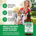 Vitamin E for Dogs Liquid 250 IU - Vitamin E Oil for Dogs Skin and Coat Support - Dog Immune Support Antioxidant Supplem