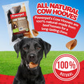 Powerpet 100% Natural Cow Hooves for Dogs - Clean Teeth & Gums, 5 Pack