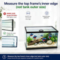 Clear Tempered Glass Aquarium Canopy Replacement Lid 19.33x9.84x0.16in Fish Tank Hood Fits Most 10 Gallon Aqueon Tanks f