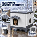 Tailtastic Heated Outdoor Cat House for Winter, Foldable Plastic Shelter