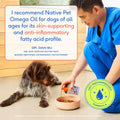 Native Pet Omega 3 Fish Oil for Dogs & Cats - Wild Alaskan Salmon Oil Liquid Supplement - Skin and Coat Support - 8 oz