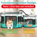 Cat Playpen, Portable Pet Dog Playpen, Foldable Kitten Puppy Play Pen