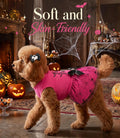 Dog Halloween Costumes Tulle Dress for Small Medium Large Dogs Girls Boys with Bow Hair Ties Spooky Halloween Pet Clothe