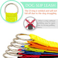 Slip Lead Dog Leash, 6 pcs Short Pet Leashes Slip Leads for Dogs Cats Grooming Shelter Rescues Walking Training,etc., 6 FT Strong Pulling Dog Leash with O-Ring