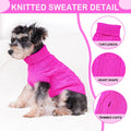Dog Sweaters for Small Dogs Knit Small Dog Sweater Warm Winter Dog Clothes Girl Turtleneck Puppy Sweater Sleeveless Chihuahua Clothes for Cold Weather Solid Stretchy Pet Cat Outfit (Rose, S)