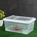 8 Pcs Reptile Breeding Box, Vent Strips, Clear, 10.6 x 7.4 x 4.7 Inch