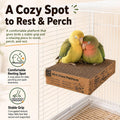 Agape Parrot Chew Toy, Shreddable Cardboard Bird Platform, Natural Perch