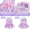 Dog Dress, Cute Pet Princess Dresses with Bright Color Design, Sweet Bowknot, Dog Clothes for Small Dogs Girl, Breathabl