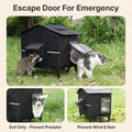 Veehoo Outdoor Heated Cat House Weatherproof, Outside Insulated Cat Shleter