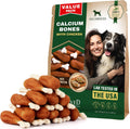 Dog Treats Bones Wrapped Chicken & Rawhide Free Chew - Pet Healthy Dried Snacks & Grain Free Meat - Bulk Best Chews for 