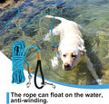 lynxking Long Dog Leash Reflective 15ft 30ft 50ft Check Cord Training Lead Padded Handle Heavy Duty Rope for Puppy Small Medium Large Dogs (Light Blue, 30ft x 3/8inch)