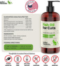 Deley Naturals Wild Caught Fish Oil for Cats with 2X Omega - Cat Fish Oil with Highest EPA & DHA Potency - Omega 3 for Cats for Shedding, Skin, Coat, Joints, Heart and Immune System - Made in the USA