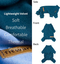 Fitwarm 2 Pack Lightweight Fleece Dog Pajamas, Warm Winter Dog Clothes for Small Dogs Boy Girl, Fuzzy Pet Onesie with Feet, Light Sky Blue, Turquoise, Small