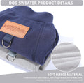 2 Pack Dog Sweaters for Small Dogs Warm Fleece Dog Sweatshirt with Leash Ring Pet Puppy Swearer Coat Apparel Outfit Winter Clothes for Chihuahua, Yorkie, Bulldog, Dachshund Cats XXS, Grey