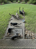 6 PCS Thickened Stainless Steel Cat Bowls, 5.5 Inch Shallow Wide Flat Metal Kitten Food Bowls, Whisker Friendly Fatigue 