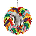 Napiass Parrot Swing for Large Birds - Colorful Cotton Rope Hanging Ring Toy for African Grey, Cockatoo, Conure, and Parakeet | Chewing, Exercise, Climbing, and Snuggling (Parrot Swing)