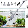 Electric Aquarium Vacuum Gravel Cleaner 5-in-1 Fish Tank Cleaning Kit 28W Automatic Gravel Vacuum for Aquarium 10-100 Ga