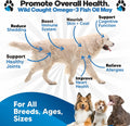 Omega 3 Fish Oil for Dogs, 90 Softgels, Low Odor - Skin and Coat, Shedding