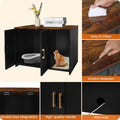 Dwanton Cat Litter Box Enclosure, with Scratching Mat, 27.6" x 18.2"x 19.6"